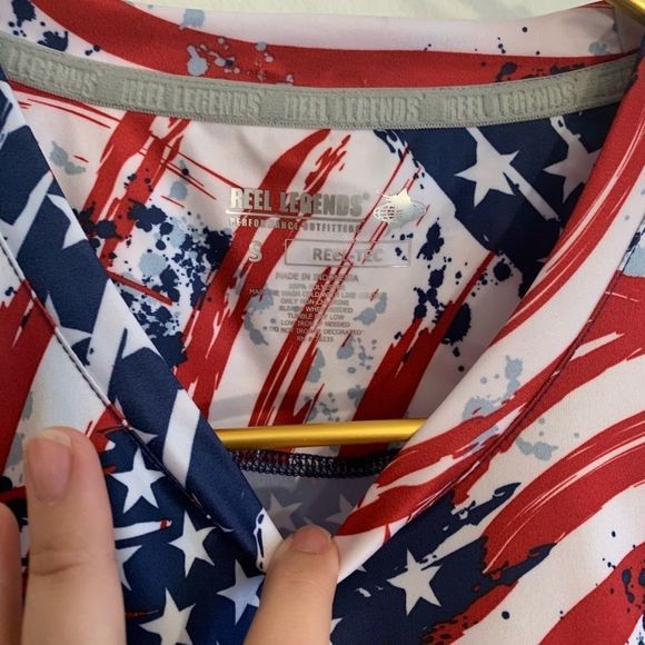 [Reel Legends] American Flag Performance Shirt - Picture 3 of 3